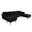 Ecksofa Zoom Schwarz, Grau, Beige