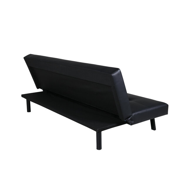 Schlafsofas Bodil Schwarz Kunstleder