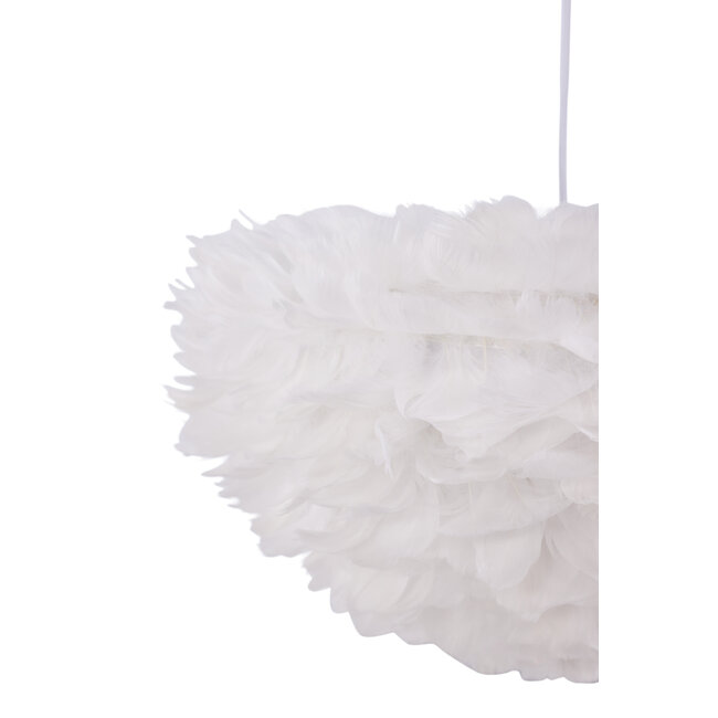 Design-Deckenleuchte Nicola XL – Weiße Federpracht
