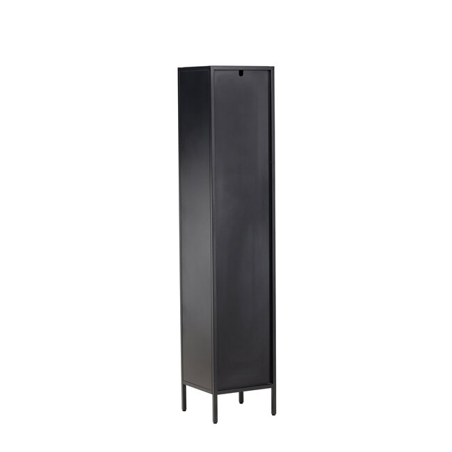 Glasschrank Cali Schwarz – Schlanke Eleganz im Industrial-Look