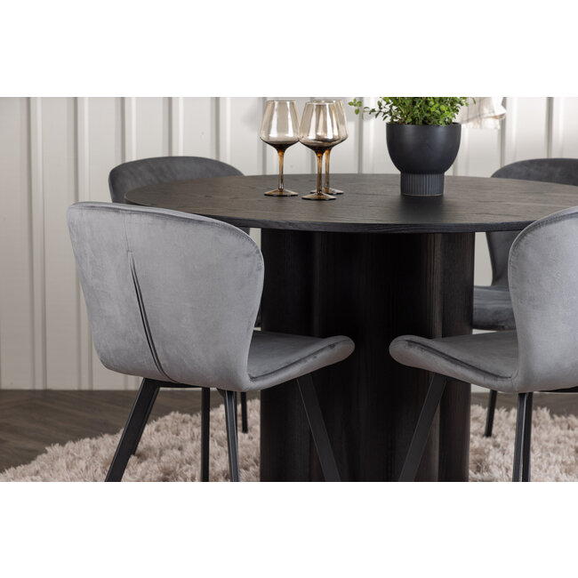 5-tlg. Esszimmer-Set Olivia mit Stühlen Lilja