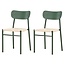 2er Set Esszimmerstuhl Polly Grün