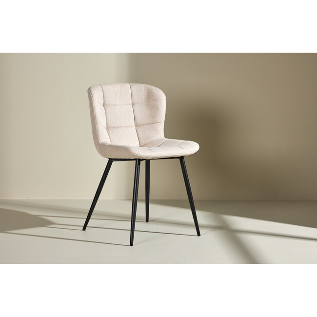 2er Set Esszimmerstuhl Lily Creme