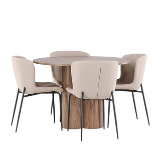 Venture Home 5-tlg. Esstisch Olivia mit Modesto Esszimmerstuhl