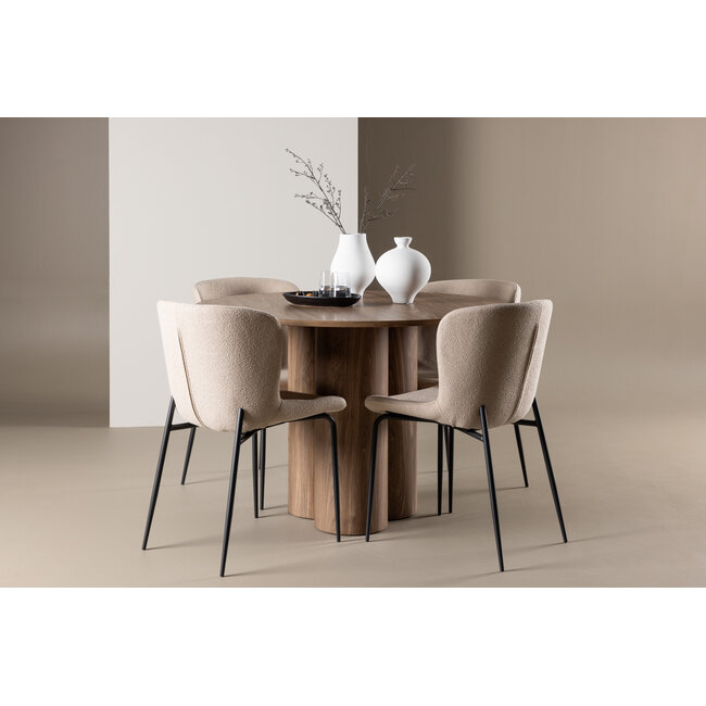 5-tlg. Esstisch Olivia mit Modesto Esszimmerstuhl