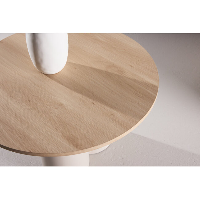 Runder Couchtisch Olivia Beige 80cm