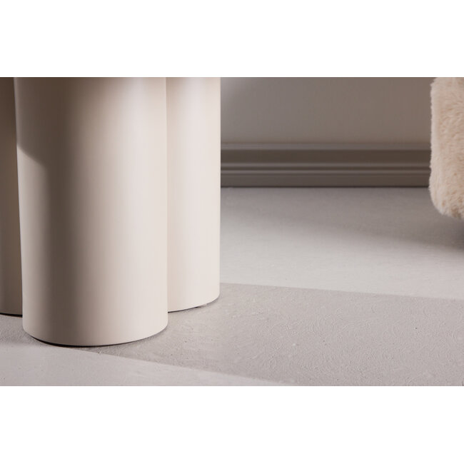 Runder Couchtisch Olivia Beige 80cm