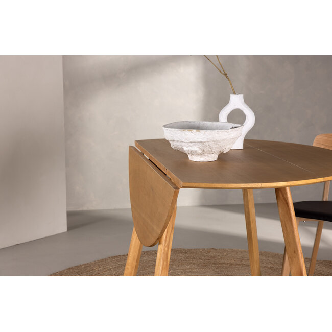 5-tlg. Esszimmer-Set Yadikon mit Stühlen Lilja