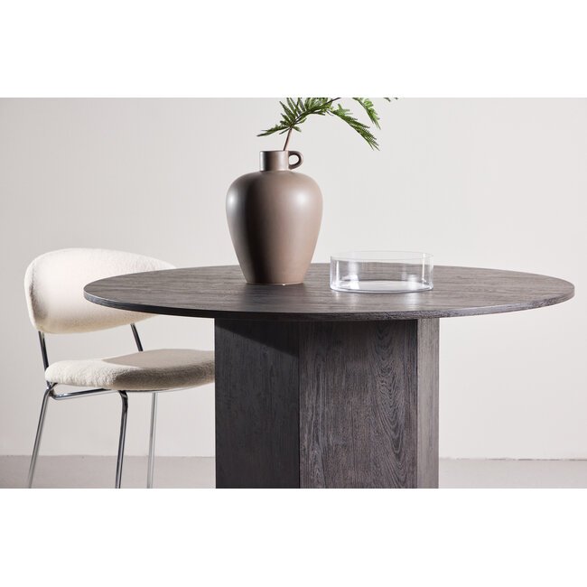 Runder Esstisch Tekla Schwarz 120 cm