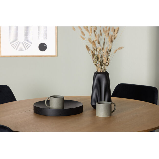 5-tlg. Esszimmer-Set Yadikon mit Stühlen Night