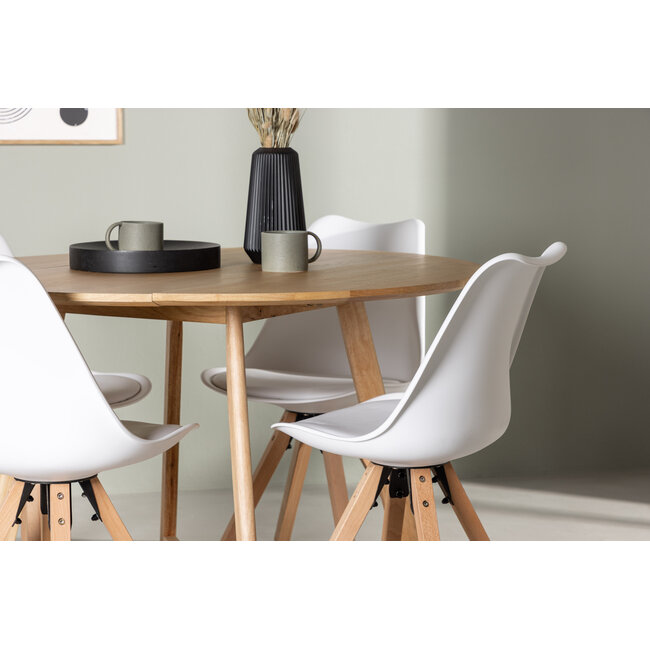 5-tlg. Esszimmer-Set Yadikon mit Stühlen Zeno