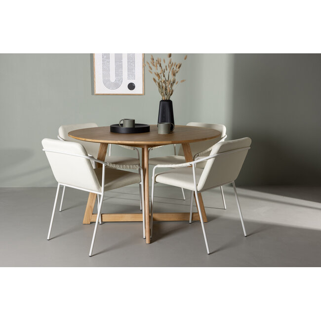 5-tlg. Esszimmer-Set Yadikon mit Stühlen Tvist