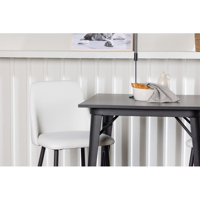 3-tlg. Esszimmer-Set Tempe mit Stühlen Night