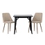 3-tlg. Esszimmer-Set Tempe mit Stühlen Nightht
