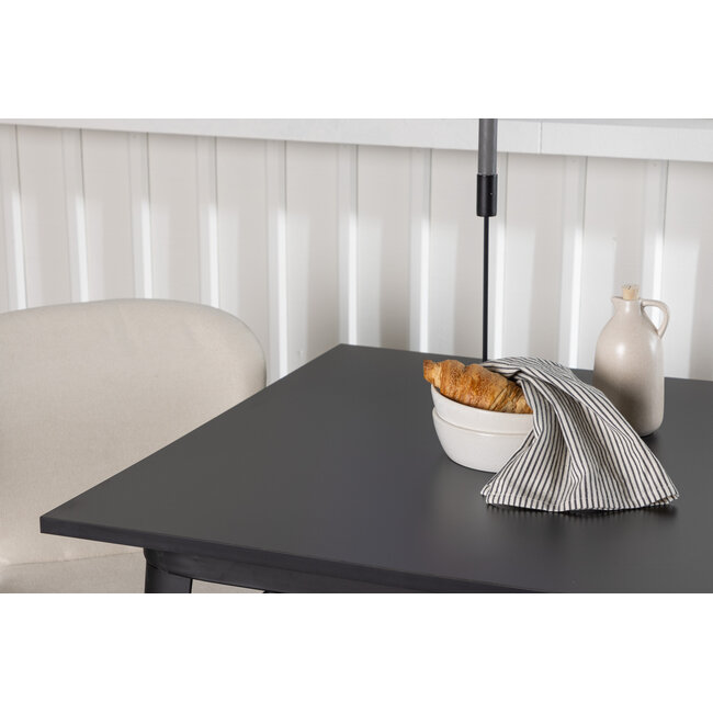 3-tlg. Esszimmer-Set Tempe mit Stühlen Lilja