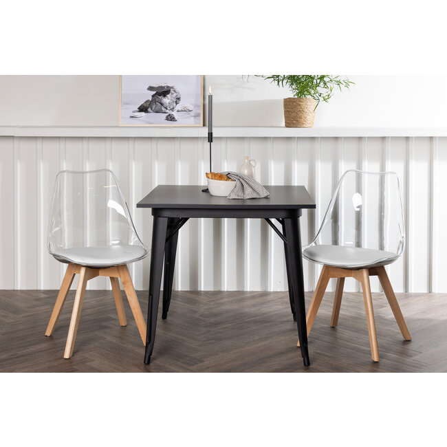 3-tlg. Esszimmer-Set Tempe mit Stühlen Edvin