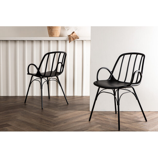 5-tlg. Esszimmer-Set Hamden mit 4 Stühlen Dyrön