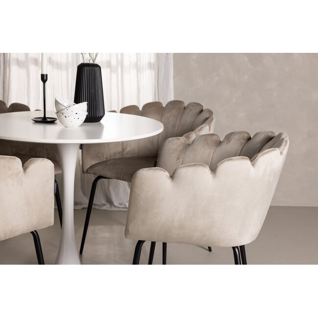 5-tlg. Esszimmer-Set Hamden mit 4 Stühlen Limhamn