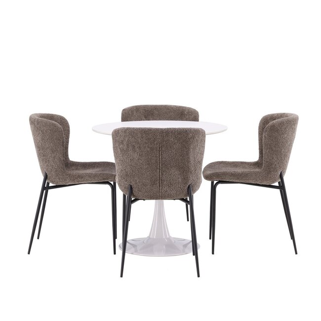 5-tlg. Esszimmer-Set Hamden mit 4 Stühlen Modesto