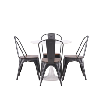 Venture Home 5-tlg. Esszimmer-Set Hamden mit 4 Stühlen Tempe