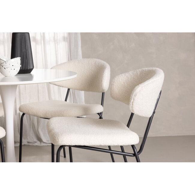 5-tlg. Esszimmer-Set Hamden mit 4 Stühlen Chico