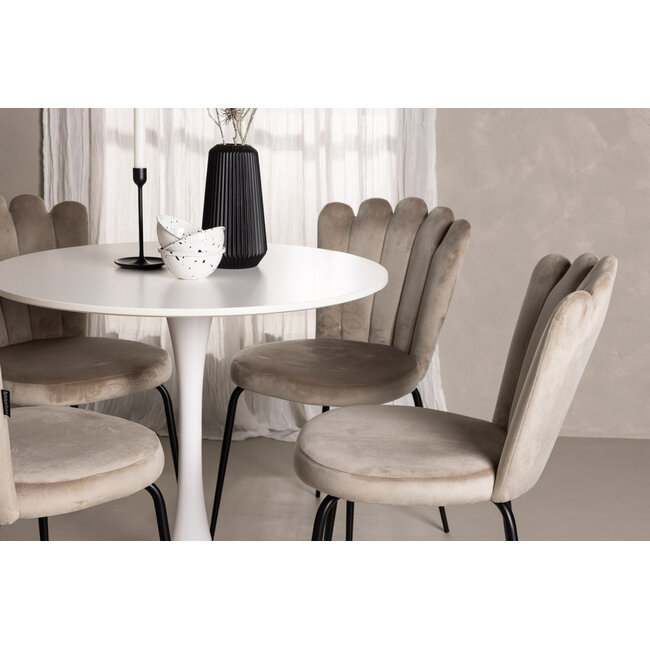 5-tlg. Esszimmer-Set Hamden mit 4 Stühlen Limhamn