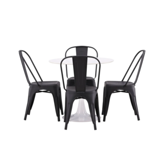 Venture Home 5-tlg. Esszimmer-Set Hamden mit 4 Stühlen Tempe