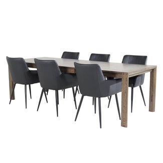 Venture Home 7-tlg. Ausziehbarer Esszimmer-Set Slider mit Stühlen Comfort