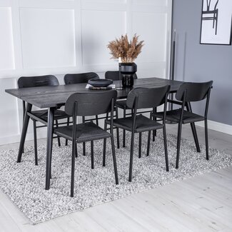 Venture Home 7-tlg. Esszimmer-Set Sleek mit Stühlen Polly
