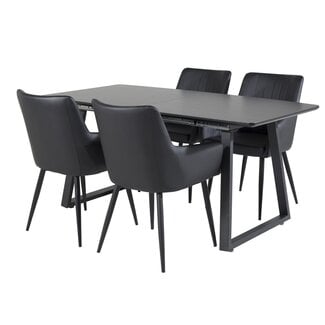 Venture Home 5-tlg. Ausziehberer Esszimmer-Set Inca mit Stühlen Comfort