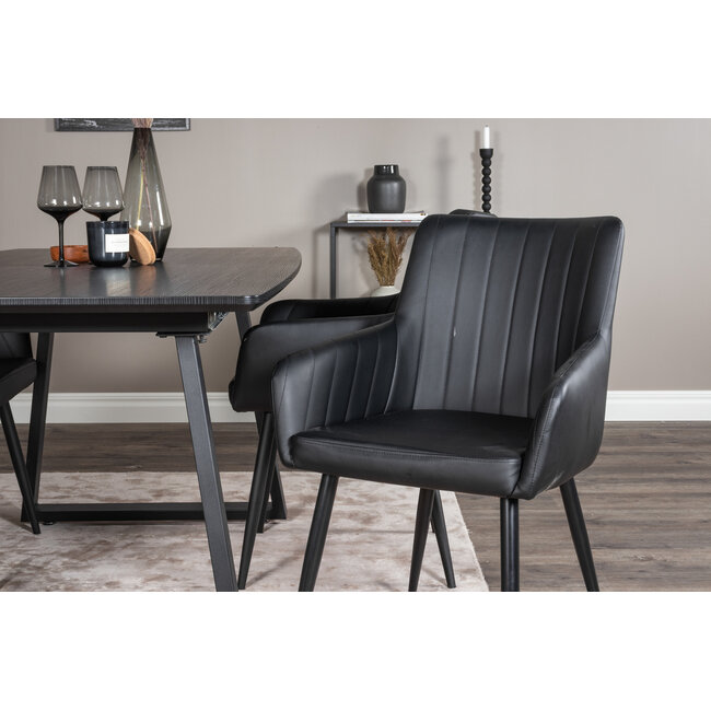 5-tlg. Ausziehberer Esszimmer-Set Inca mit Stühlen Comfort