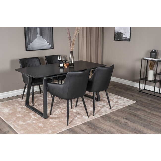 5-tlg. Ausziehberer Esszimmer-Set Inca mit Stühlen Comfort