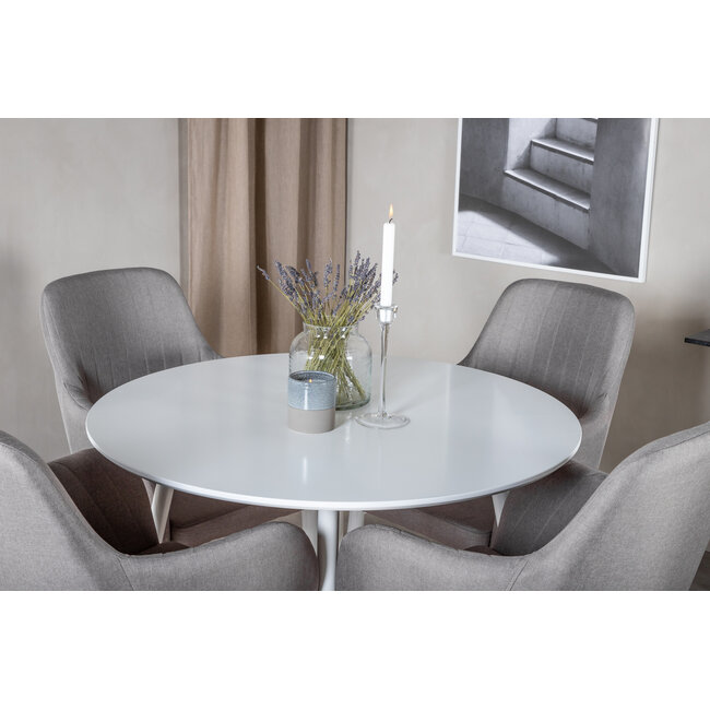 5-tlg. Esszimmer-Set Plaza mit Stühlen Comfort