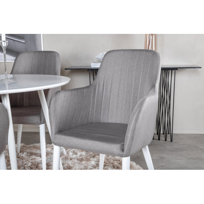 5-tlg. Esszimmer-Set Plaza mit Stühlen Comfort