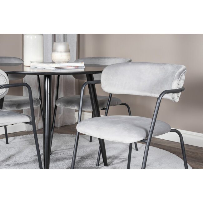 5-tlg. Esszimmer-Set Plaza mit Stühlen Arrow