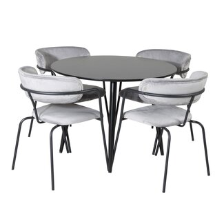 Venture Home 5-tlg. Esszimmer-Set Plaza mit Stühlen Arrow