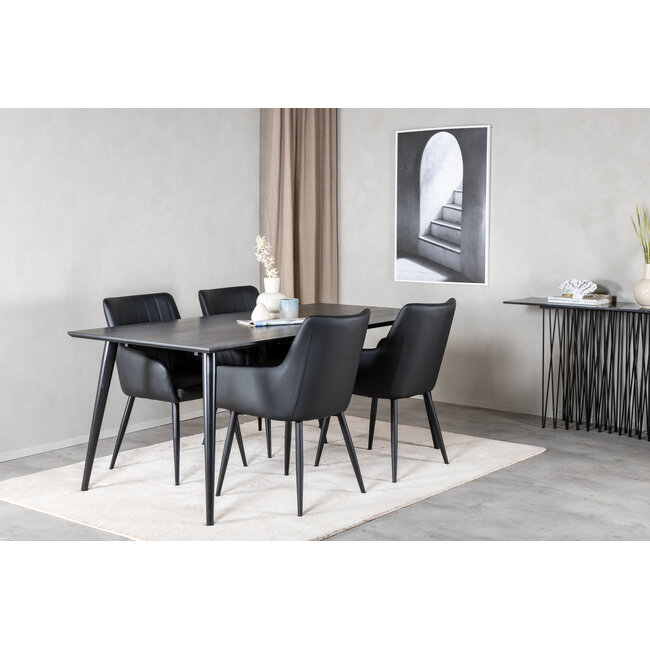 7-tlg. Esszimmer-Set Dipp mit Stühlen Comfort