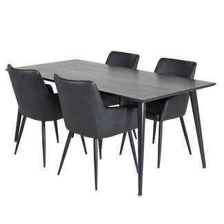 Venture Home 7-tlg. Esszimmer-Set Dipp mit Stühlen Comfort