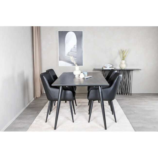 7-tlg. Esszimmer-Set Dipp mit Stühlen Comfort