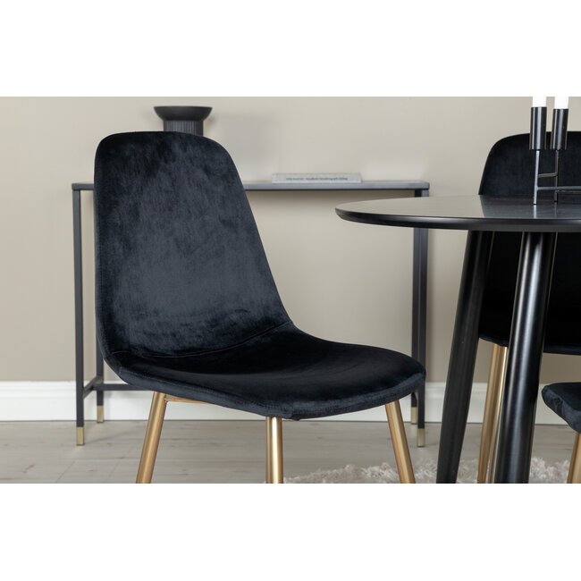 5-tlg. Esszimmer-Set Plaza mit Stühlen Polar