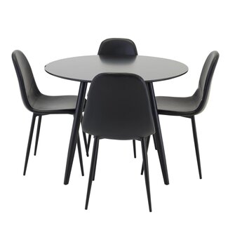 Venture Home 5-tlg. Esszimmer-Set Plaza mit Stühlen Polar