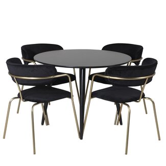 Venture Home 5-tlg. Esszimmer-Set Plaza mit Stühlen Arrow