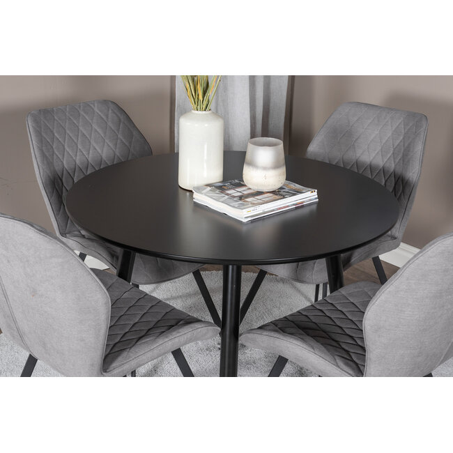 5-tlg. Esszimmer-Set Plaza mit Stühlen Gemma