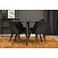 5-tlg. Esszimmer-Set Plaza mit Stühlen Velvet Schwarz
