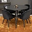 5-tlg. Esszimmer-Set Plaza mit Stühlen Velvet Schwarz