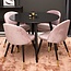 5-tlg. Esszimmer-Set Plaza mit Stühlen Velvet Pink