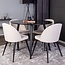 5-tlg. Esszimmer-Set Plaza mit Stühlen Velvet Creme