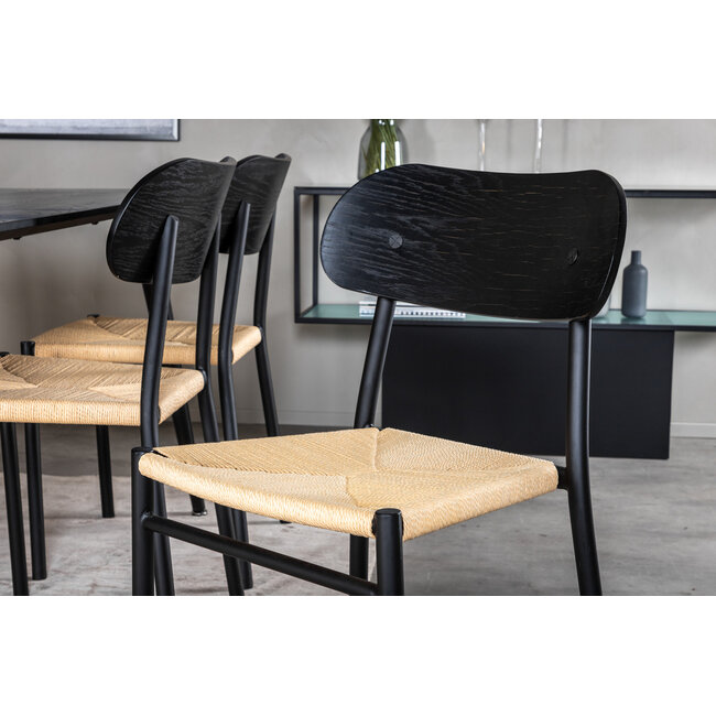 7-tlg. Esszimmer-Set Dipp mit Stühlen Polly