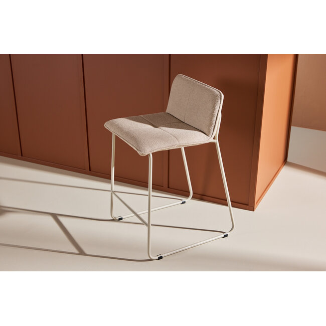 2er Set Barstuhl Bisbee - Barhocker Beige