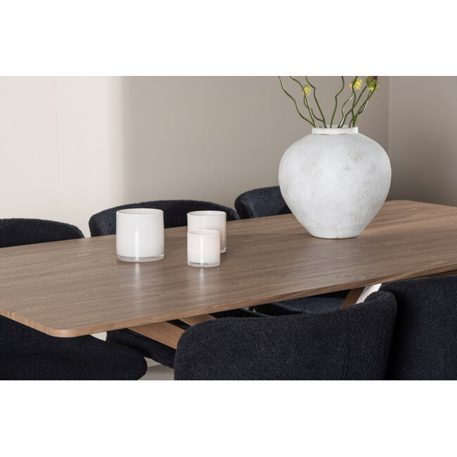 7-tlg. Esstisch Piazza mit Polar Esszimmerstuhl